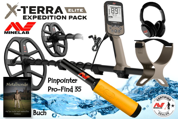 Minelab X-Terra Elite Metalldetektor Expeditionspaket