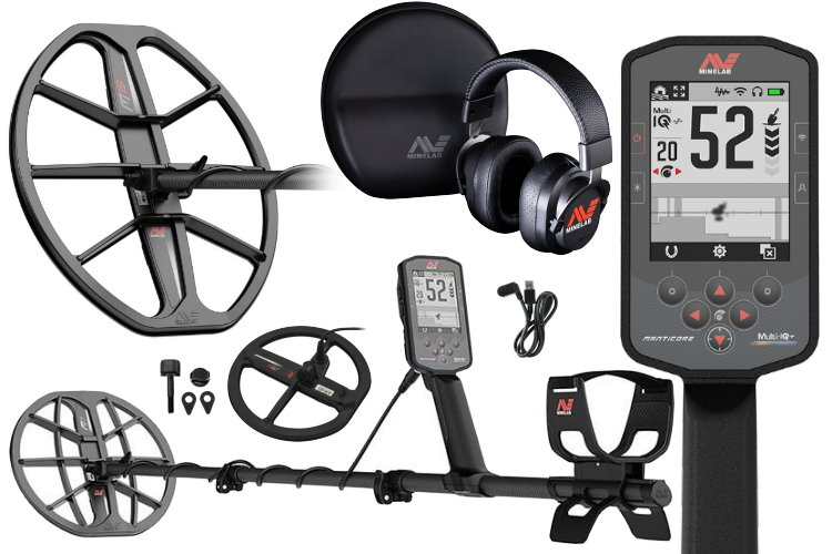 Minelab Manticore Metalldetektor mit zusätzlicher Spule M9 und M15