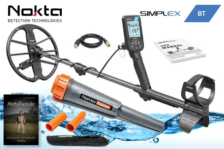 Simplex BT Metalldetektor mit Nokta Pinpointer