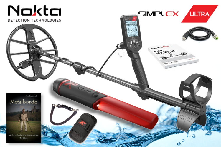 Simplex ULTRA Metalldetektor Set mit Nokta Pinpointer