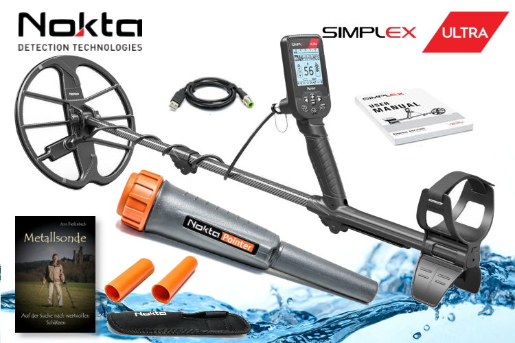 Simplex ULTRA Metalldetektor Set mit Nokta Pinpointer