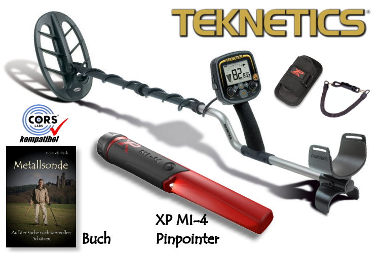 Teknetics G2 plus LTD Metalldetektor mit MI-4 Pinpointer