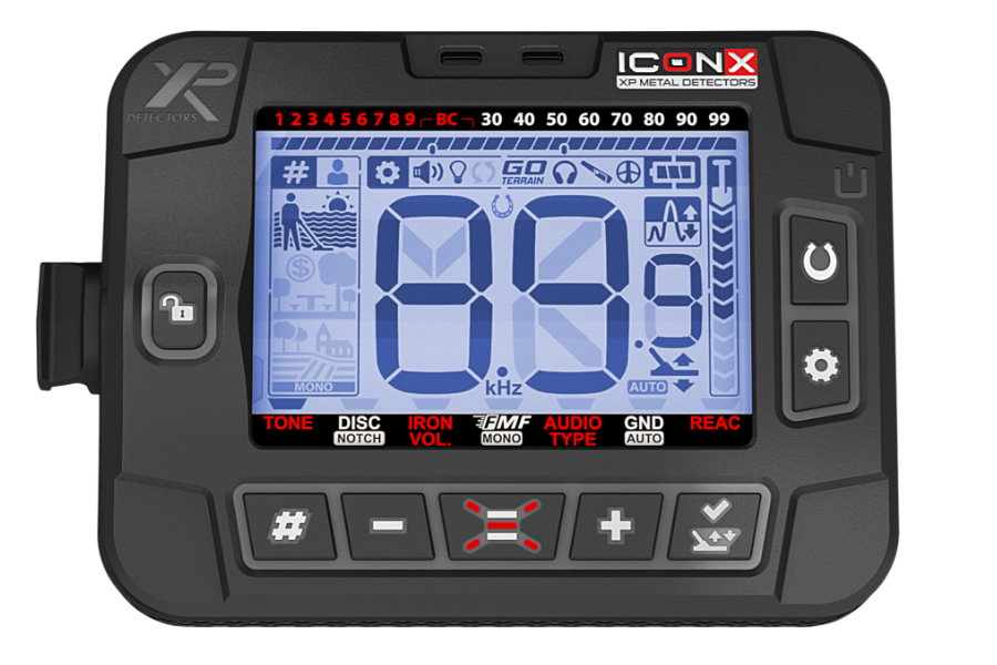Metalldetektor XP IconX mit 28cm Suchspule und MI-6 Pinpointer