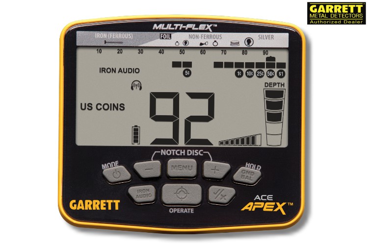Garrett ACE APEX Metalldetektor mit Raider Spule