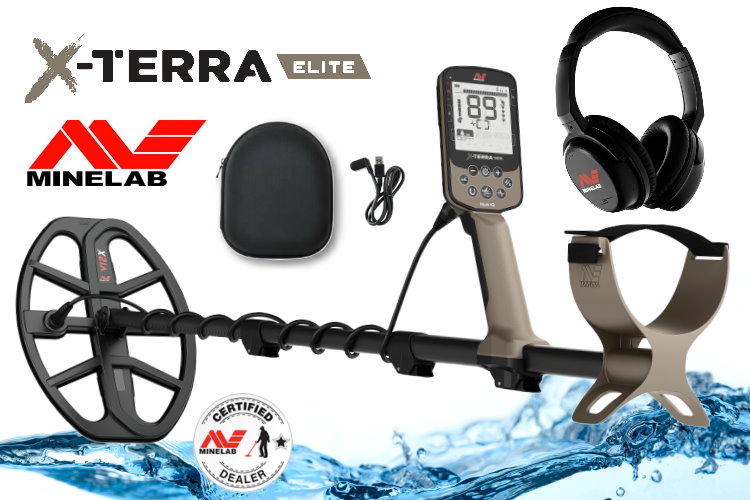 Minelab X-Terra Elite Metalldetektor mit Funkkophörer