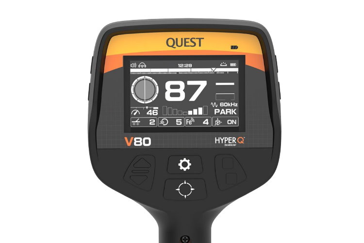 Quest V80 Double Blizzard Metalldetektor mit Funkkopfhörer