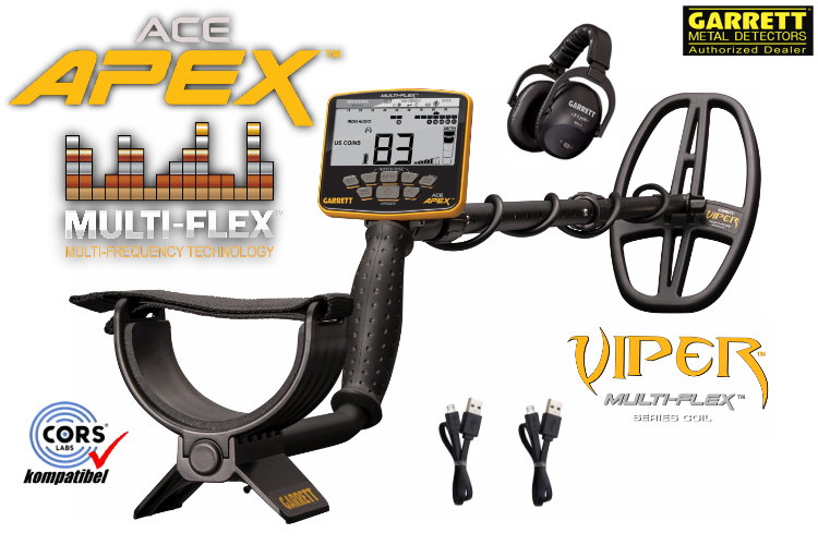 Garrett ACE APEX Metalldetektor mit Funkkopfhörer
