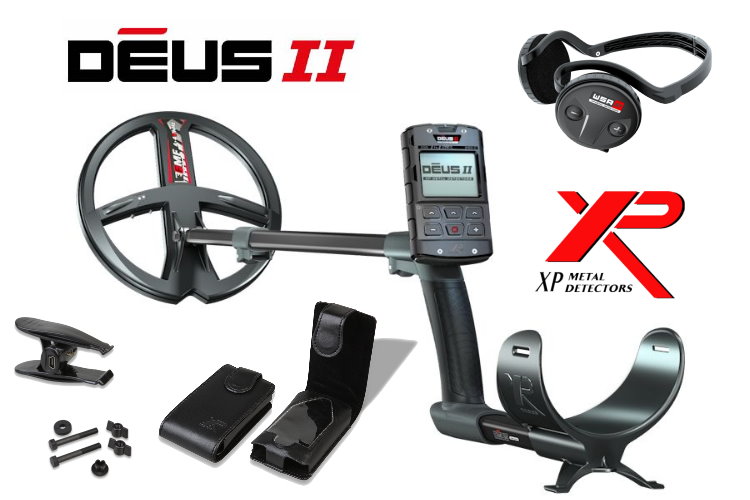 Metalldetektor XP Deus 2 mit 22.5cm Spule und Stereo Funkkopfh&ouml;rer WSA ST