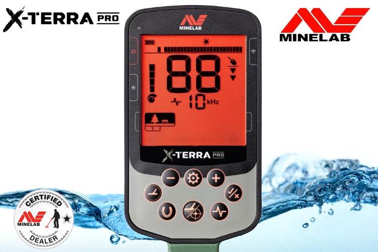 Metalldetektor Minelab X-Terra PRO mit Kopfhöher TreasureScan PRO